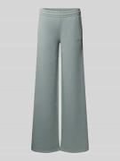 Review Sweatpants mit elastischem Bund in Bleu, Größe L