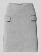 ICHI Minirock mit Pattentaschen Modell 'KATE JACQUARD' in Hellgrau, Gr...