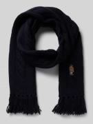 Polo Ralph Lauren Wollschal mit Fransen in Marine, Größe 1