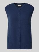 Milano Italy Strickweste mit Rundhalsausschnitt und Knopfleiste in Mar...