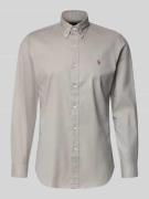 Polo Ralph Lauren Freizeithemd mit Knopfleiste in Hellgrau, Größe L