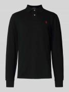 Polo Ralph Lauren Poloshirt mit Label-Stitching in Black, Größe L