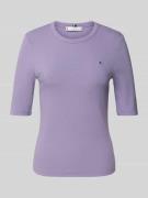 Tommy Hilfiger Slim Fit T-Shirt aus Viskose-Mix in Lavender, Größe M