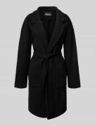Pieces Regular Fit Mantel mit Taillengürtel Modell 'JOLENE' in BLACK, ...