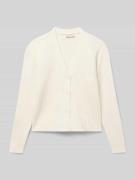 Only Regular Fit Strickjacke aus Viskose-Mix Modell 'MANDY' in Ecru, G...