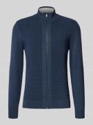 MCNEAL Strickjacke mit Stehkragen in Marine Melange, Größe L