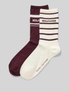 Tommy Hilfiger Socken aus Baumwoll-Mix in Bordeaux, Größe 35-38