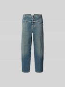 Closed Straight Fit Jeans mit Logo-Patch in Dunkelblau, Größe 25
