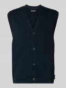 Marc O'Polo Regular Fit Strickweste aus reiner Baumwolle in Marine, Gr...