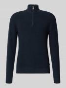 Matinique Strickpullover mit Troyer-Kragen Modell 'lagoon' in Marine, ...