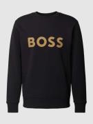 BOSS Green Sweatshirt mit Label-Print Modell 'Salbo' in Black, Größe X...
