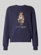 Polo Ralph Lauren Sweatshirt mit Label-Print in Rauchblau, Größe L
