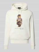 Polo Ralph Lauren Hoodie mit Label-Motiv-Print in Weiss, Größe L
