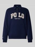 Polo Ralph Lauren Sweatshirt mit Label-Stitching in Marine, Größe L