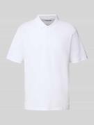 Jack & Jones Poloshirt mit kurzer Knopfleiste in Weiss, Größe S