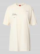 HUGO Relaxed Fit T-Shirt aus reiner Baumwolle in Offwhite, Größe L