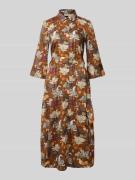 Christian Berg Woman Hemdblusenkleid mit Bindegürtel in Cognac, Größe ...