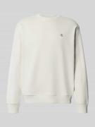 Calvin Klein Jeans Sweatshirt mit Label-Stitching in Offwhite, Größe L