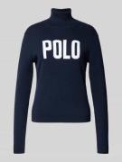 Polo Ralph Lauren Strickpullover mit Label-Print in Marine, Größe L