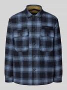 Replay Regular Fit Hemdjacke mit Brusttaschen in Marine, Größe XXL