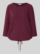 Tom Tailor Relaxed Fit 3/4-Shirt aus Baumwoll-Mix in Bordeaux, Größe L