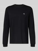 Calvin Klein Jeans Longsleeve mit Logo-Stitching in Black, Größe L
