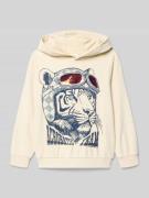 s.Oliver RED LABEL Regular Fit Hoodie aus Baumwoll-Mix in Ecru, Größe ...