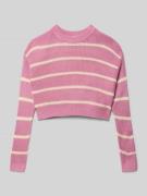 s.Oliver RED LABEL Boxy Fit Strickpullover mit Streifenmuster in Pink,...