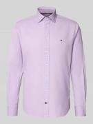 Tommy Hilfiger Regular Fit Businesshemd aus Baumwoll-Mix in Purple, Gr...
