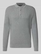 OLYMP Level Five Strickpullover mit Kentkragen in Silber, Größe L