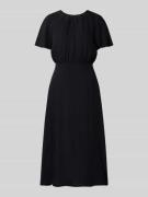 ARMANI EXCHANGE Midikleid mit Raffungen in Black, Größe 34
