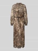 Marc Cain Midikleid aus reiner Viskose in Camel, Größe 36