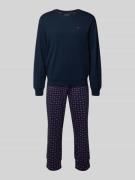 Emporio Armani Pyjama mit Logo-Stitching in Marine, Größe L