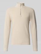 Matinique Strickpullover mit Troyer-Kragen Modell 'lagoon' in Offwhite...