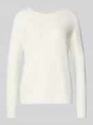 Rich & Royal Strickpullover mit gerippten Abschlüssen in Offwhite, Grö...
