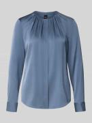 BOSS Regular Fit Langarmbluse aus Seiden-Mix Modell 'BANORAH' in Rauch...