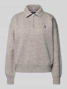 Polo Ralph Lauren Sweatshirt mit Polokragen und Label-Stitching in Mit...