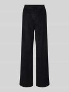 MAC Flared Cordhose mit Paspeltaschen am Gesäß Modell 'CHIARA' in Blac...