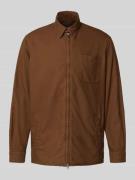 Polo Ralph Lauren Slim Fit Hemdjacke mit Kentkragen in Mittelbraun, Gr...