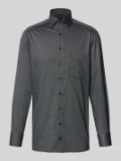 OLYMP Modern Fit Business-Hemd mit Kentkragen in Silber, Größe 40