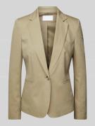 Jake*s Collection Taillierter Blazer aus Baumwoll-Leinen-Mix in Mud, G...