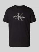 Calvin Klein Jeans T-Shirt mit Label-Print in Black, Größe S