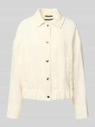 Windsor Leinenjacke mit Umlegekragen in Offwhite, Größe 38