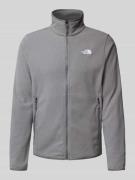 The North Face Sweatjacke mit Label-Stitching in Hellgrau, Größe L