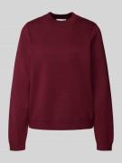 Jake*s Collection Strickpullover mit Rundhalsausschnitt in Aubergine, ...