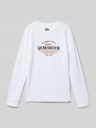 Quiksilver Longsleeve mit Label-Print in Weiss, Größe 140