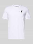 Calvin Klein Jeans T-Shirt mit Label-Print in Weiss, Größe L