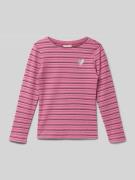 s.Oliver RED LABEL Slim Fit Langarmshirt aus Baumwoll-Mix in Fuchsia, ...