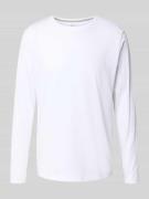 Fynch-Hatton Longsleeve mit Logo-Detail in Weiss, Größe L