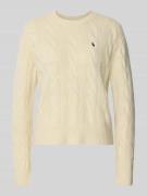 Polo Ralph Lauren Strickpullover mit Zopfmuster und Rundhalsausschnitt...
